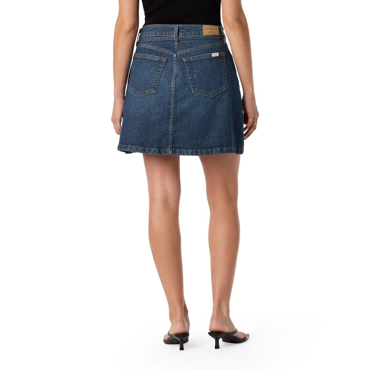 Jupe ceinturée ancienne pour femme Levi Strauss SignatureMC