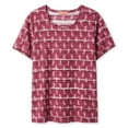 thumbnail image 1 of Iyla Women's Printed Jacquard T-Shirt, 1 of 6