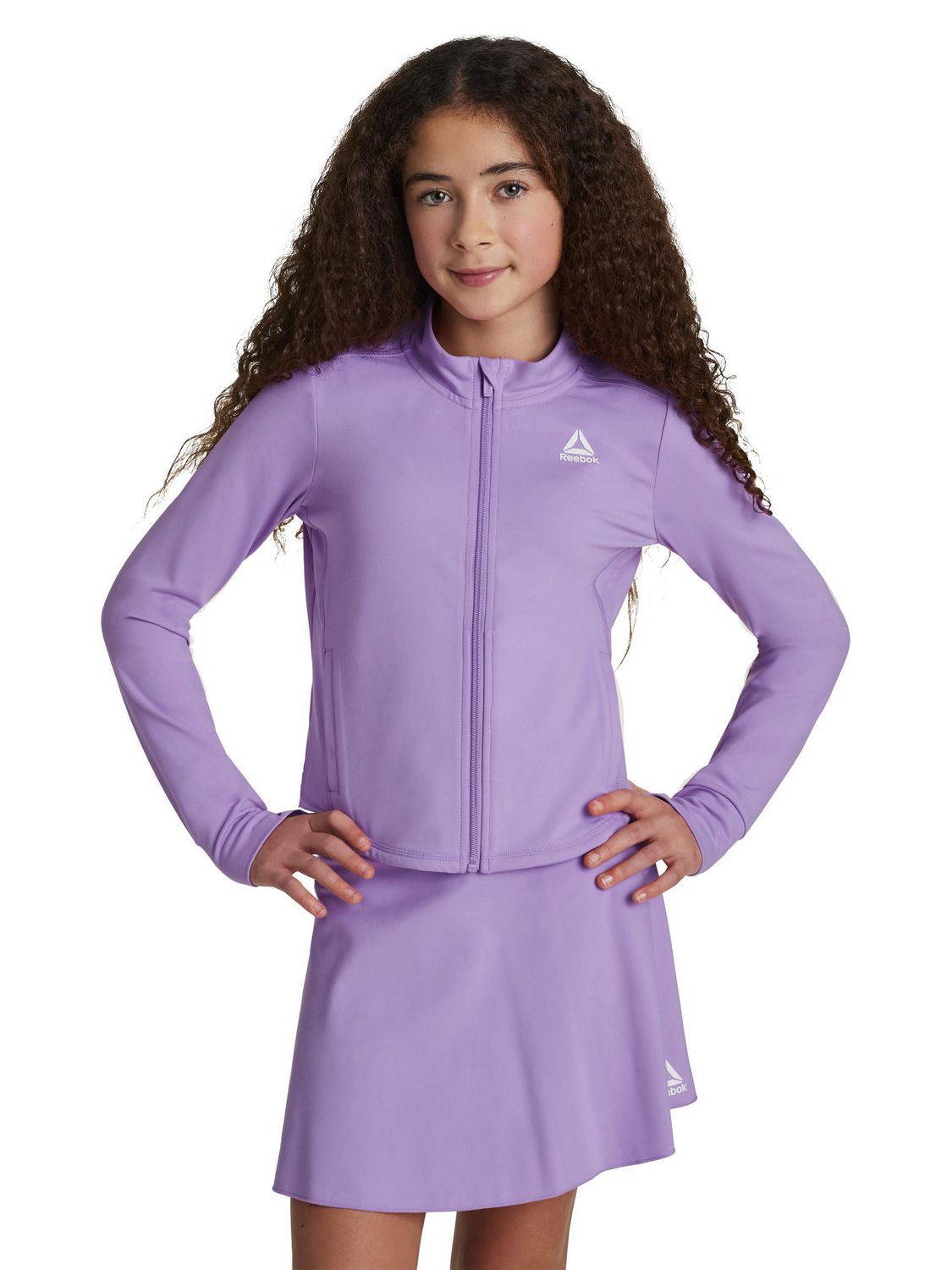 Reebok Veste Courtside pour filles à fermeture éclair intégrale