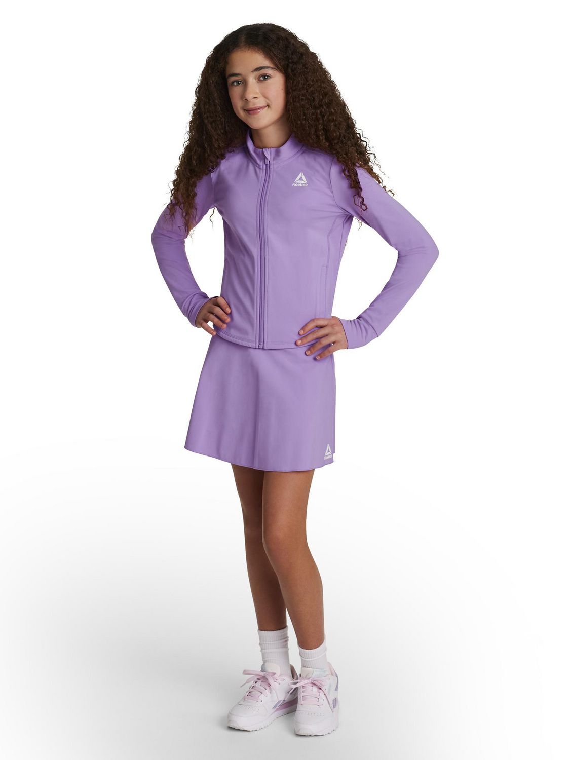 Reebok Veste Courtside pour filles à fermeture éclair intégrale