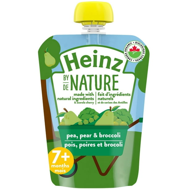 Heinz By Nature Organic Baby Food - Pea, Pear & Broccoli Purée, 128ml 