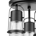 thumbnail image 2 of Helm 3-Light Semi-Flush Mount Ceiling Light, Dark Bronze, Clear Glass, 2 of 7