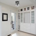 thumbnail image 4 of Helm 3-Light Semi-Flush Mount Ceiling Light, Dark Bronze, Clear Glass, 4 of 7