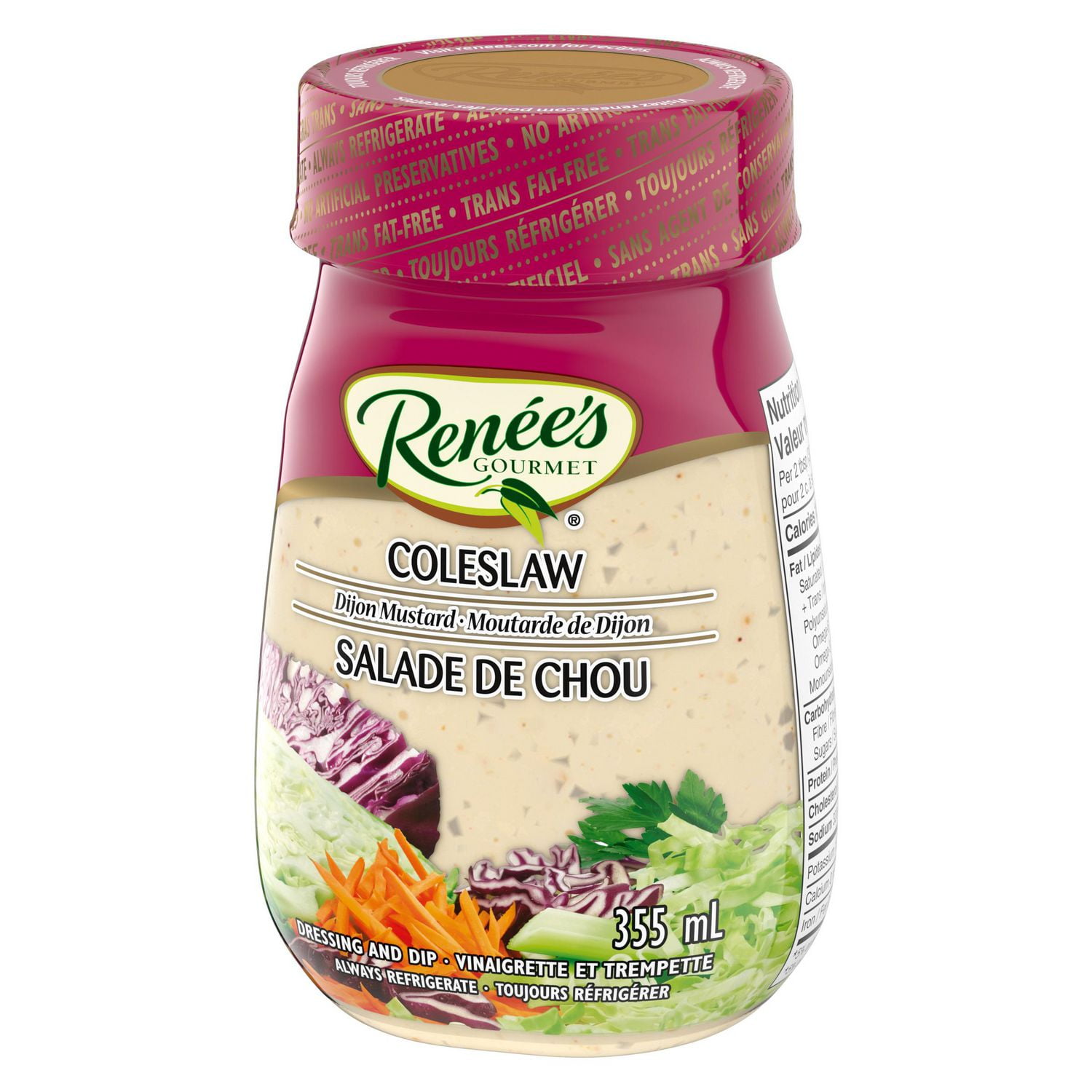 Renée's Gourmet vinaigrette Coleslaw salade de chou 355 ml