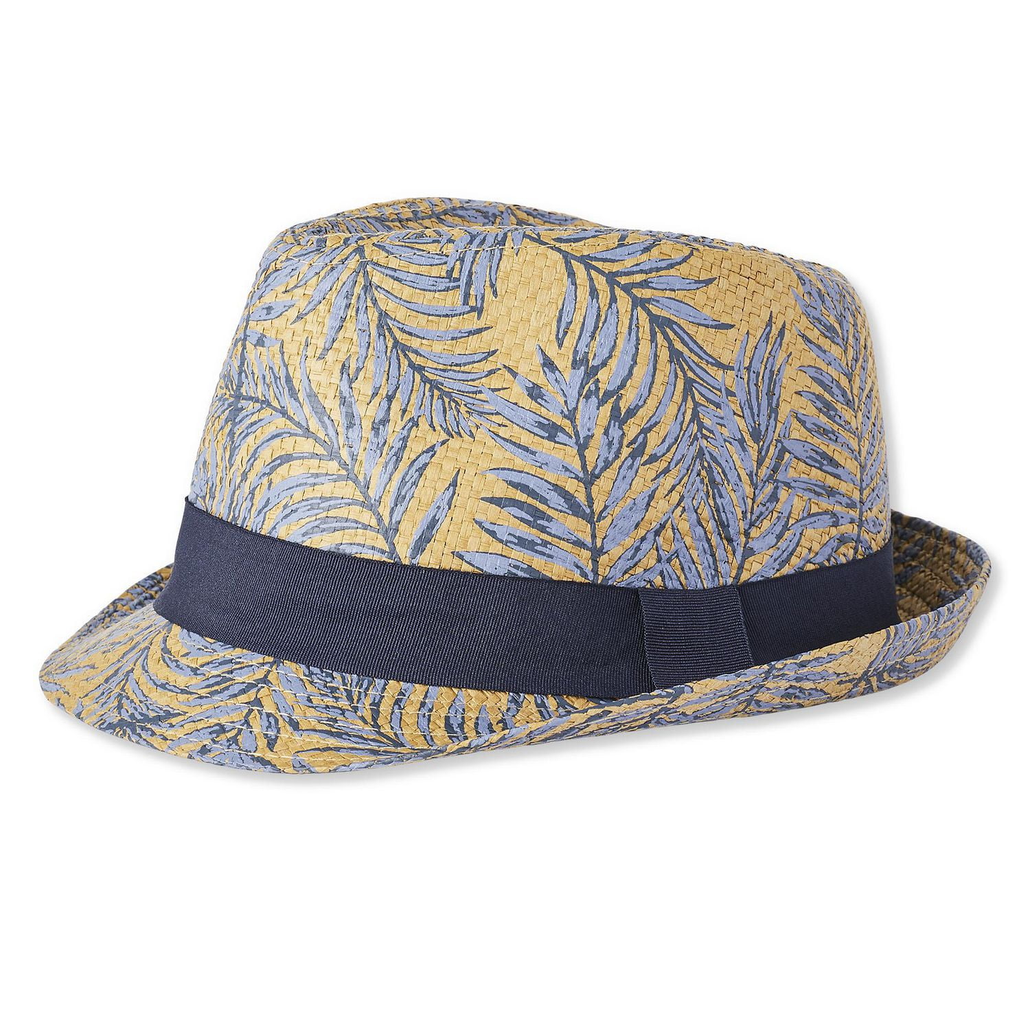Men's Printed Straw Fedora Walmart Canada