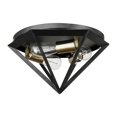 thumbnail image 1 of Merton 3-Light Semi-Flush Mount Ceiling Light, Dark Bronze, Brass Socket, 1 of 6