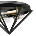 thumbnail image 2 of Merton 3-Light Semi-Flush Mount Ceiling Light, Dark Bronze, Brass Socket, 2 of 6