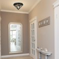 thumbnail image 3 of Merton 3-Light Semi-Flush Mount Ceiling Light, Dark Bronze, Brass Socket, 3 of 6