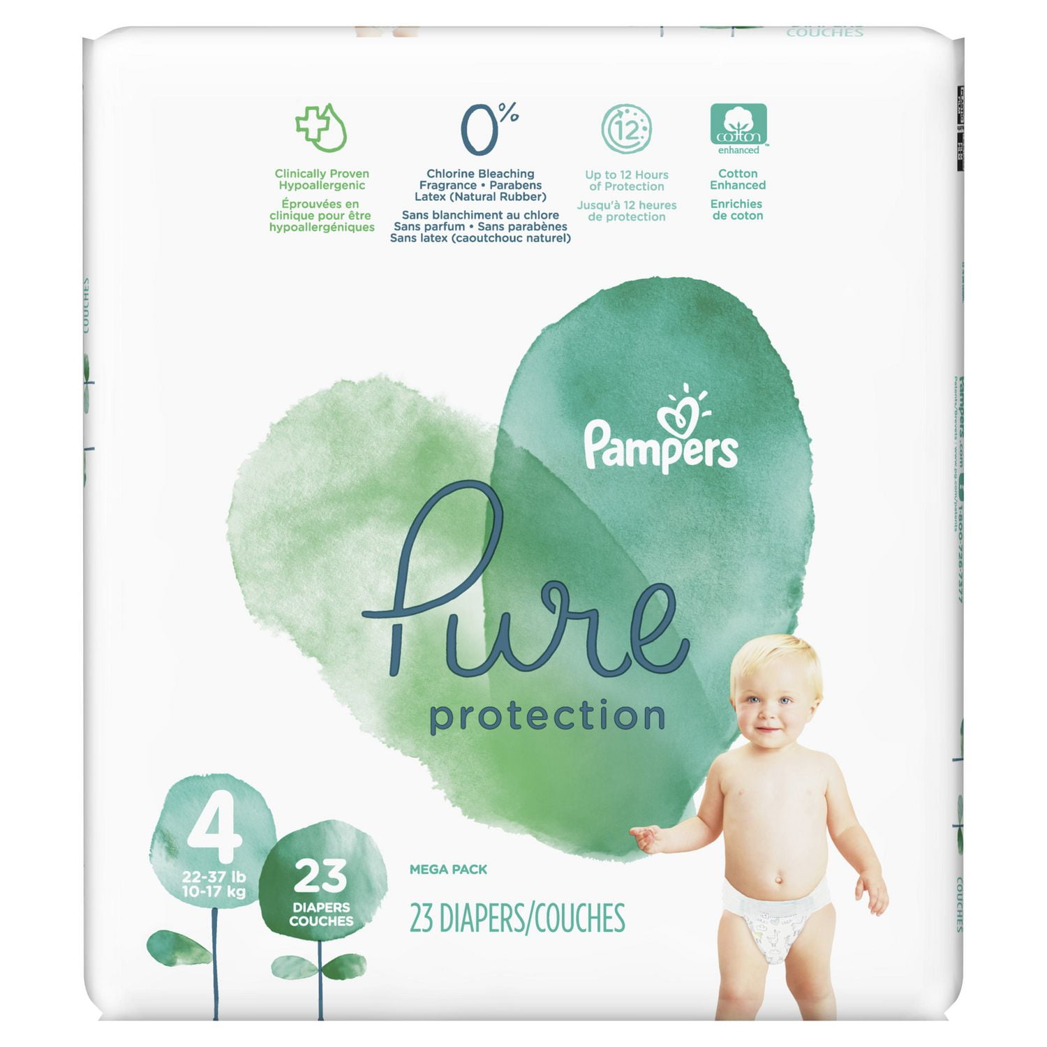 pampers pure diapers walmart