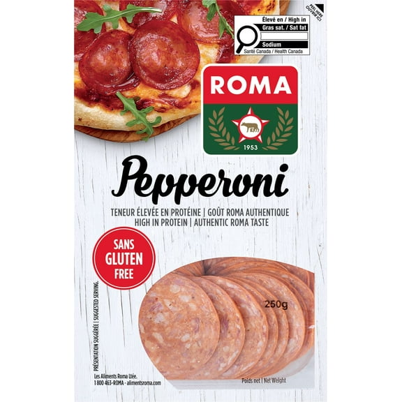 Roma Sliced Pepperoni Gluten Free, 250 gr