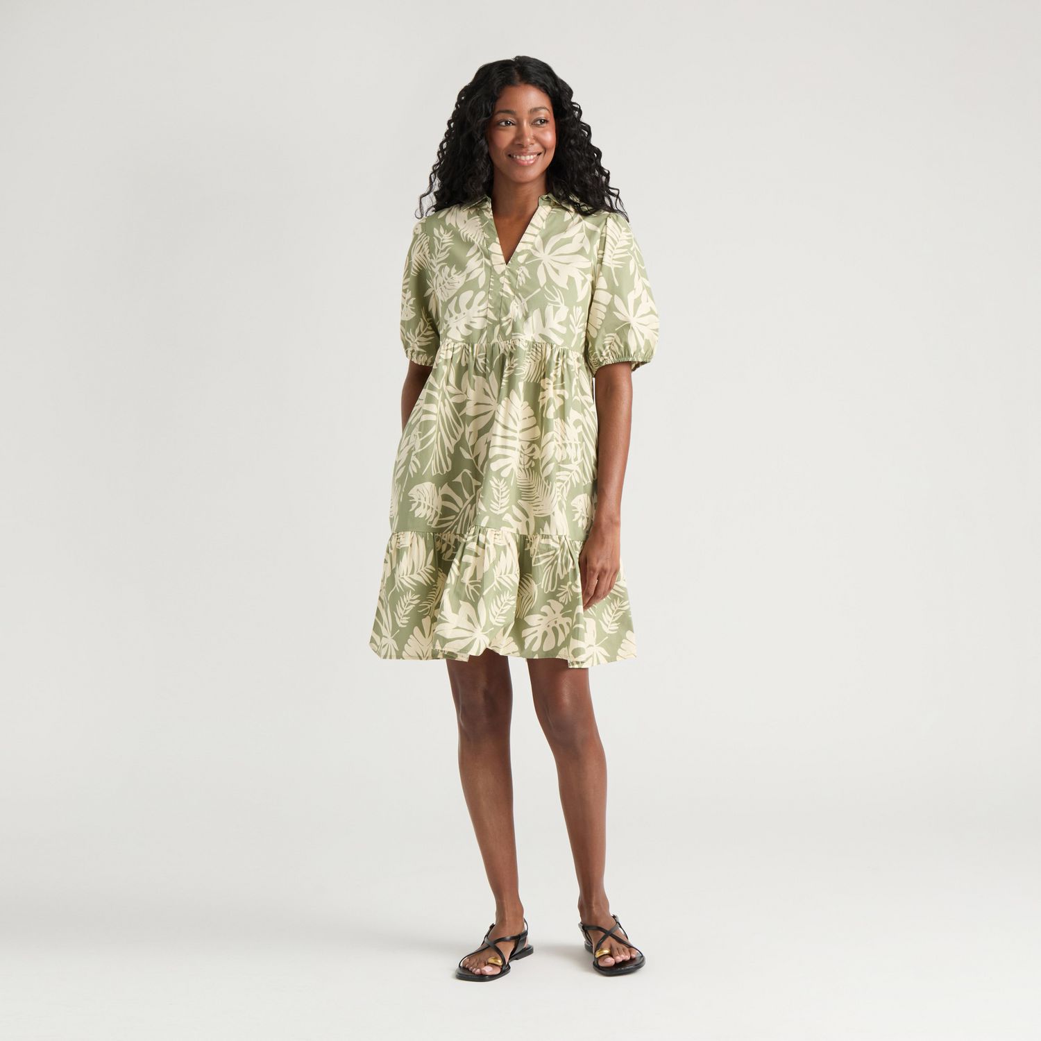 Mexx Women’s Lightweight Boxy Fit Tiered Dress