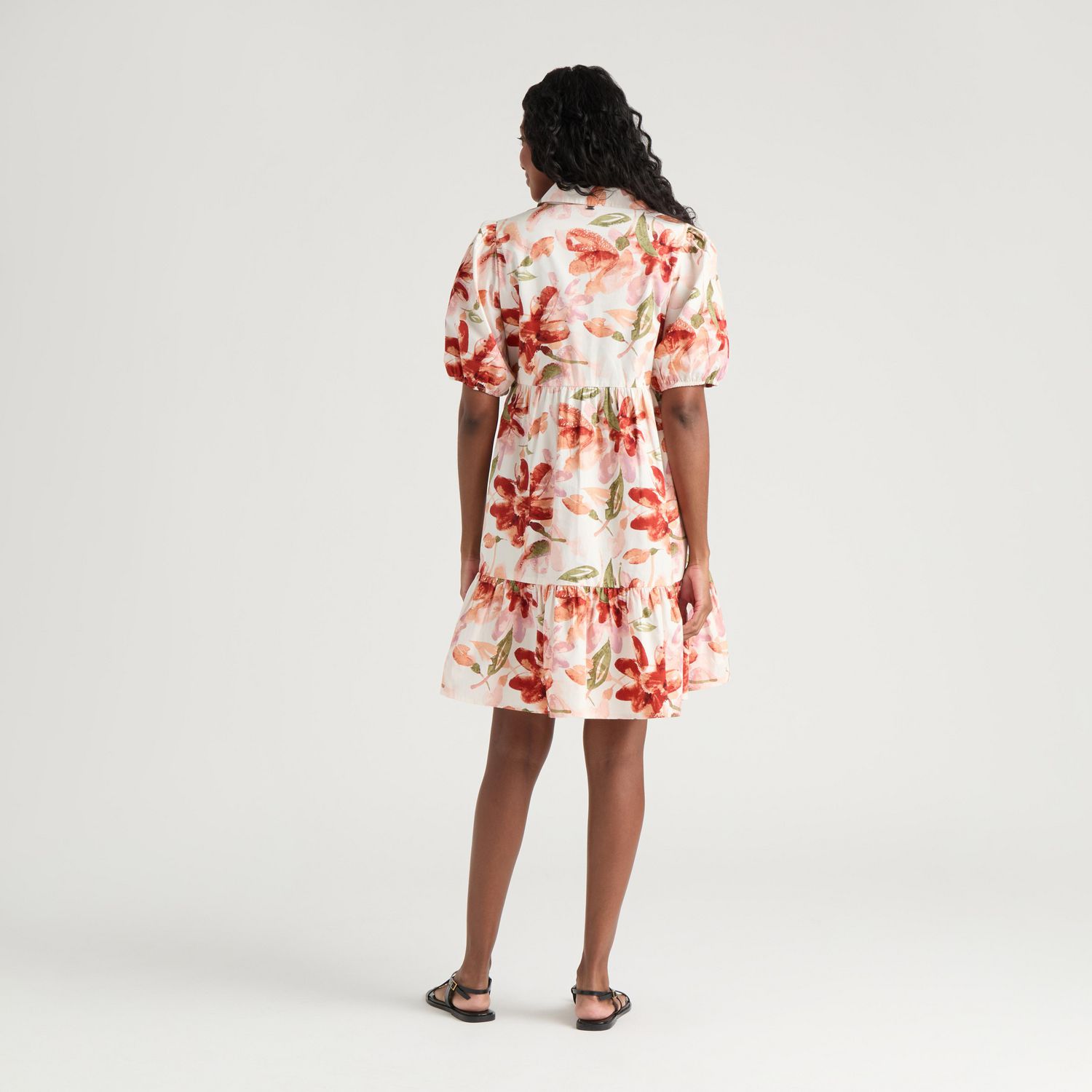 Robe coupe carrée légère à volants Mexx pour femmes
