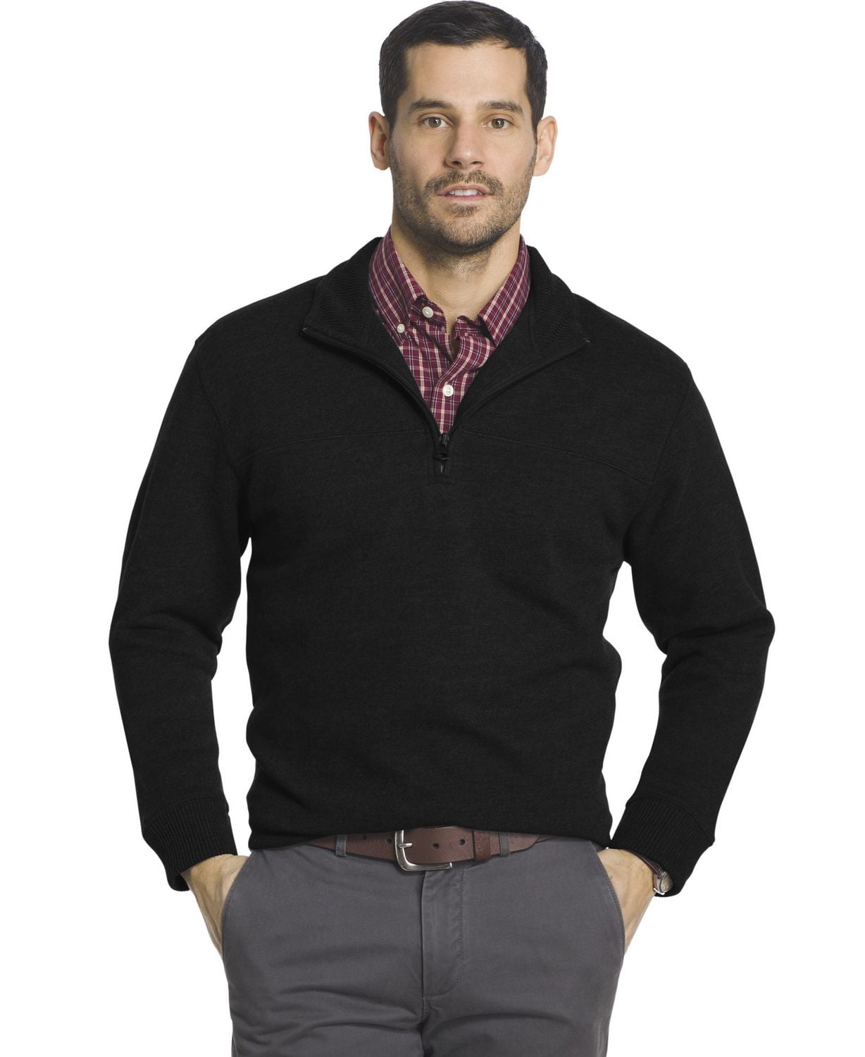 MEN'S OLIVE & BROWN CROWLEY LONG SLEEVE HERO KNIT FLANNEL main image 1