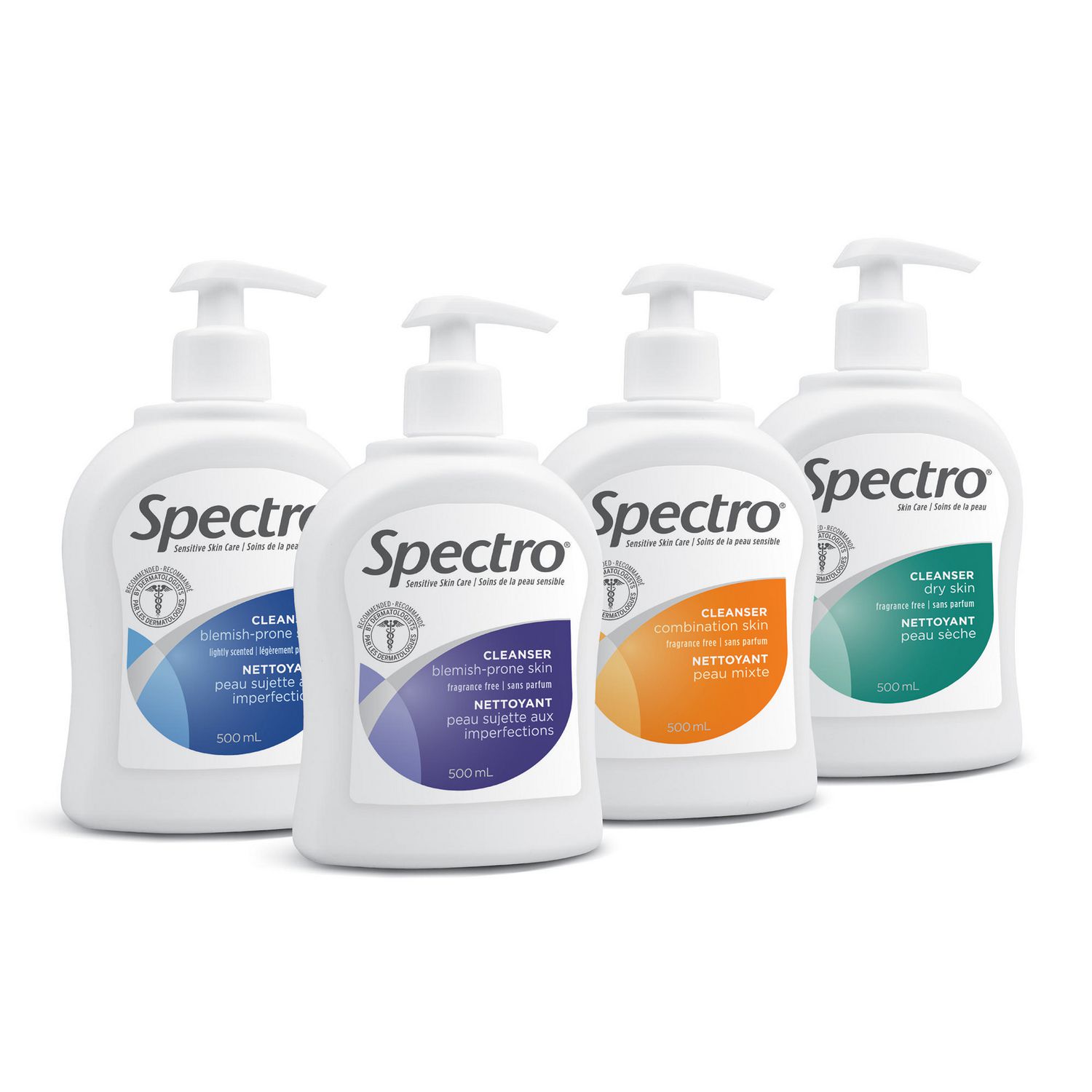 Spectro Facial Cleanser for Dry Skin, Fragrance and Dye Free, Pump  Dispenser, 500 ml Fragrance Free