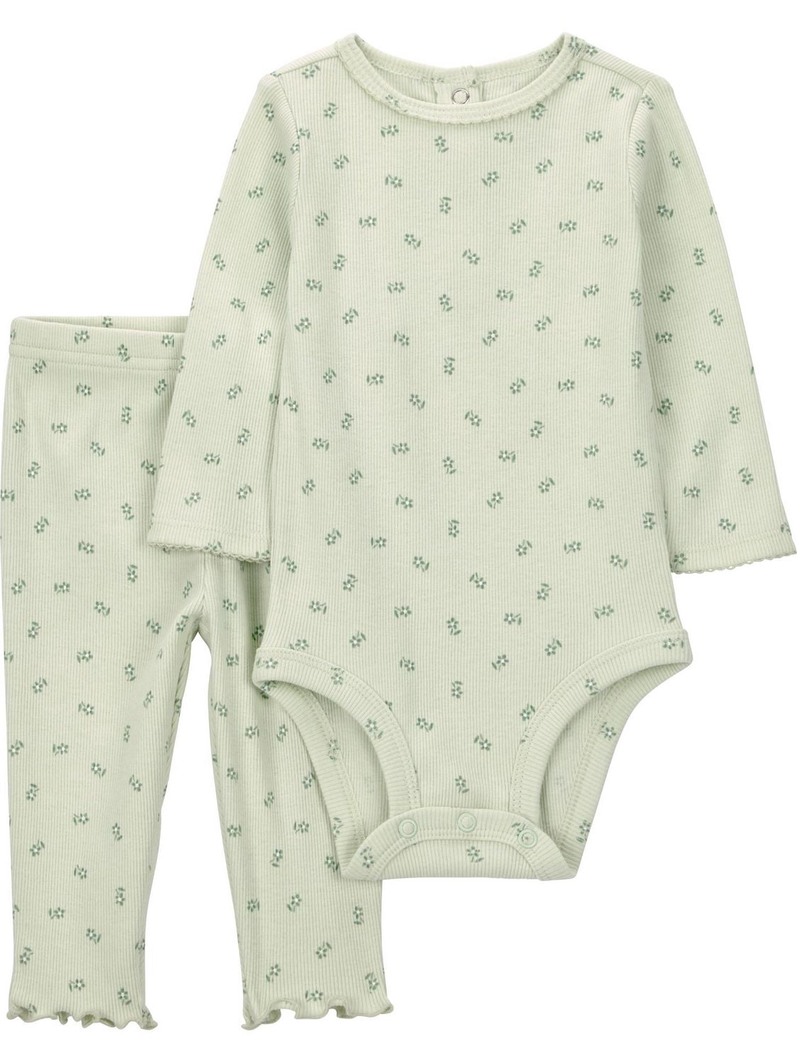 Carter's Child of Mine IG Pant Set - Green Floral