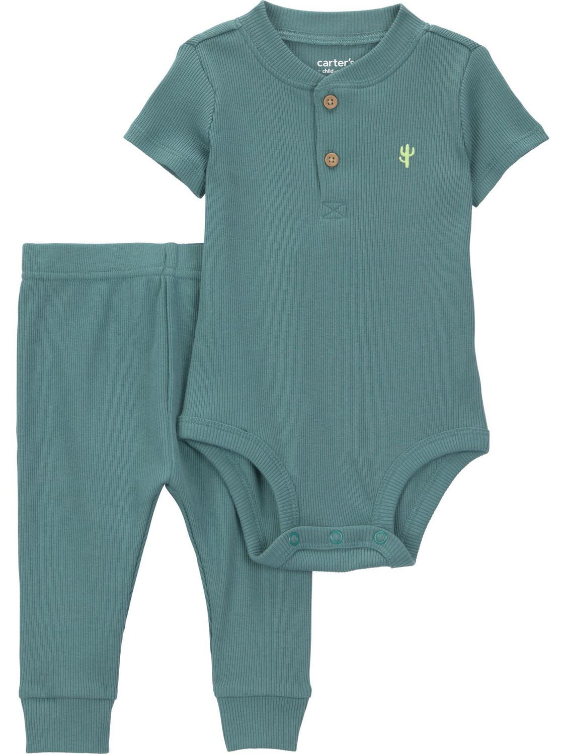 Carter's Child of Mine IB Pant Set - Green Cactus