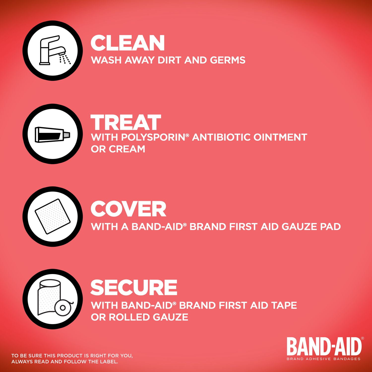 Band-Aid Brand Sterile Non-Stick Pads with Hurt-Free Design for