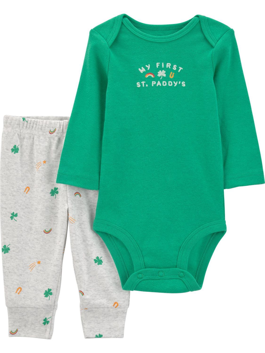 Carter's Child of Mine IB Pant Set - Green St Pattys Day