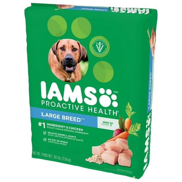 Nutrition canine pour chiens adultes de grande race ProActive Health d'Iams