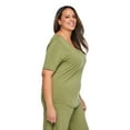 thumbnail image 2 of Lane Bryant Women's Plus V-Neck T-Shirt, 2 of 6