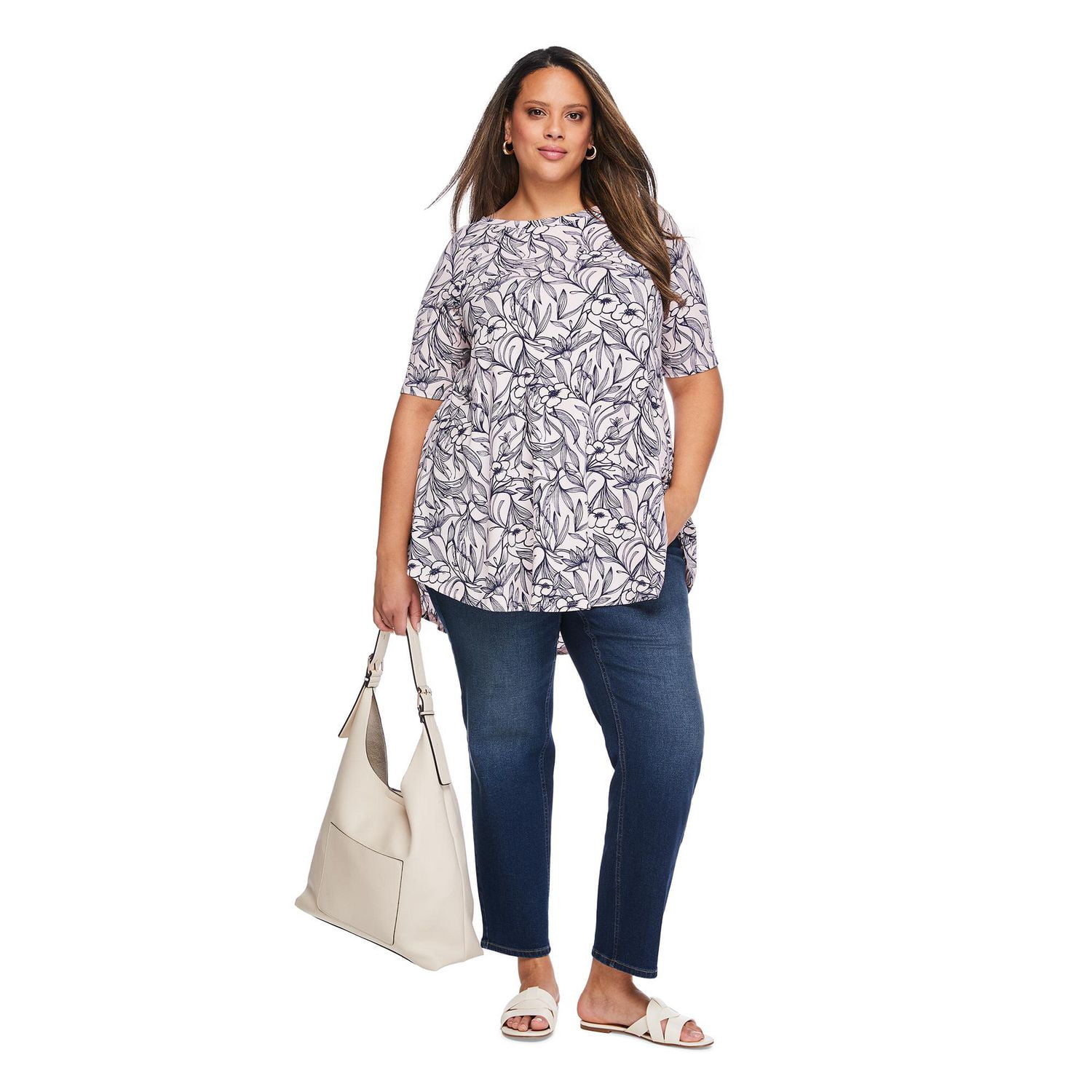 Lane Bryant Women's Plus Boat-Neck T-Shirt