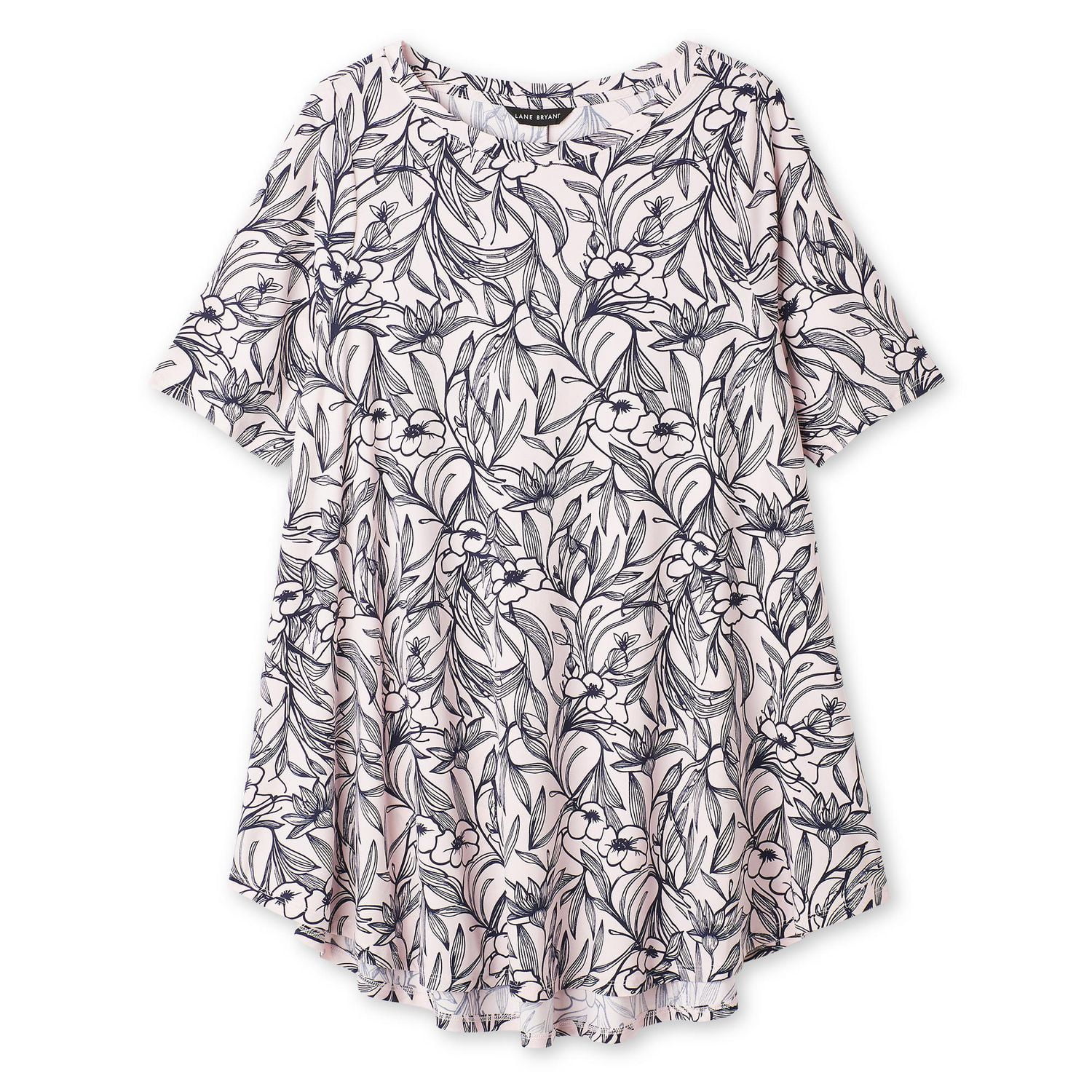 Lane Bryant Women's Plus Boat-Neck T-Shirt