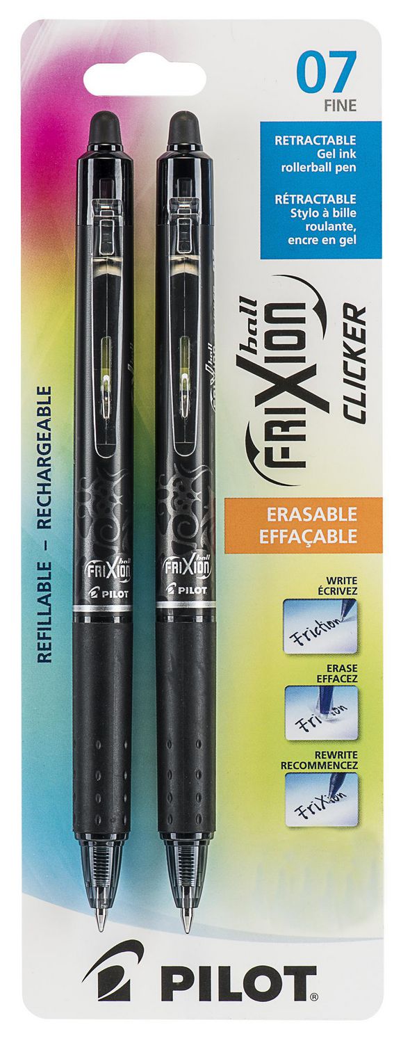 Frixion Clicker Pen - Black - 2 Pack