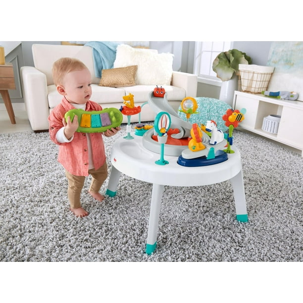 Centre d'Activités 2 en 1 - Fisher-Price - Eveil bébé - Musical et Evolutif  - Blanc/Bleu - Cdiscount Puériculture & Eveil bébé