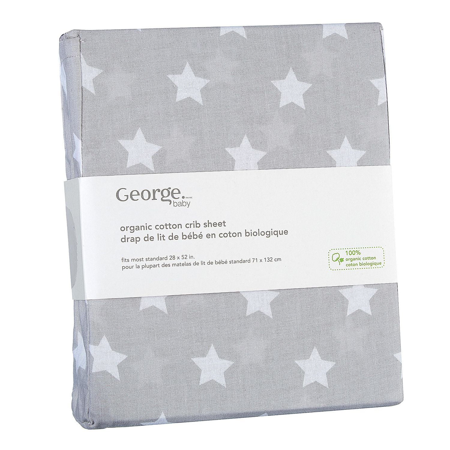 George Baby Organic Cotton Crib Sheet Walmartca - george baby organic cotton crib sheet walmartca -