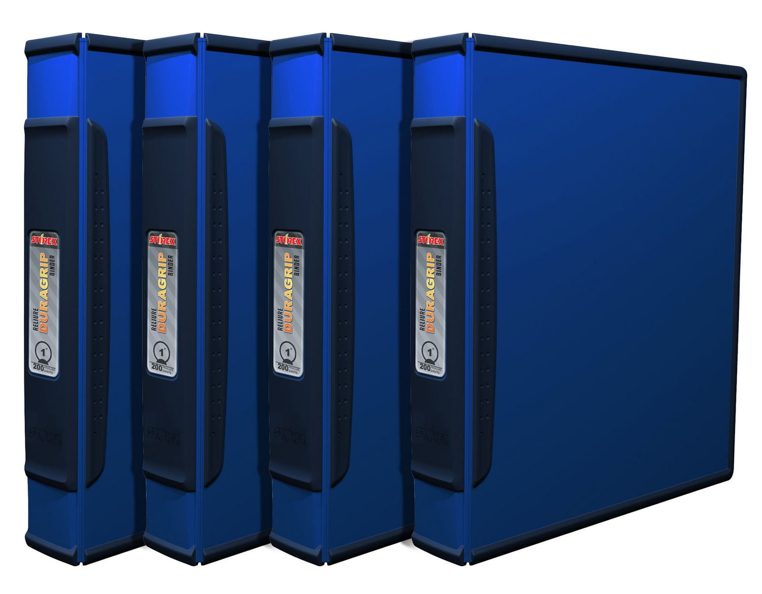 Storex Duragrip Binder Hard Poly/ 2"Inch /Blue (4 units/pack