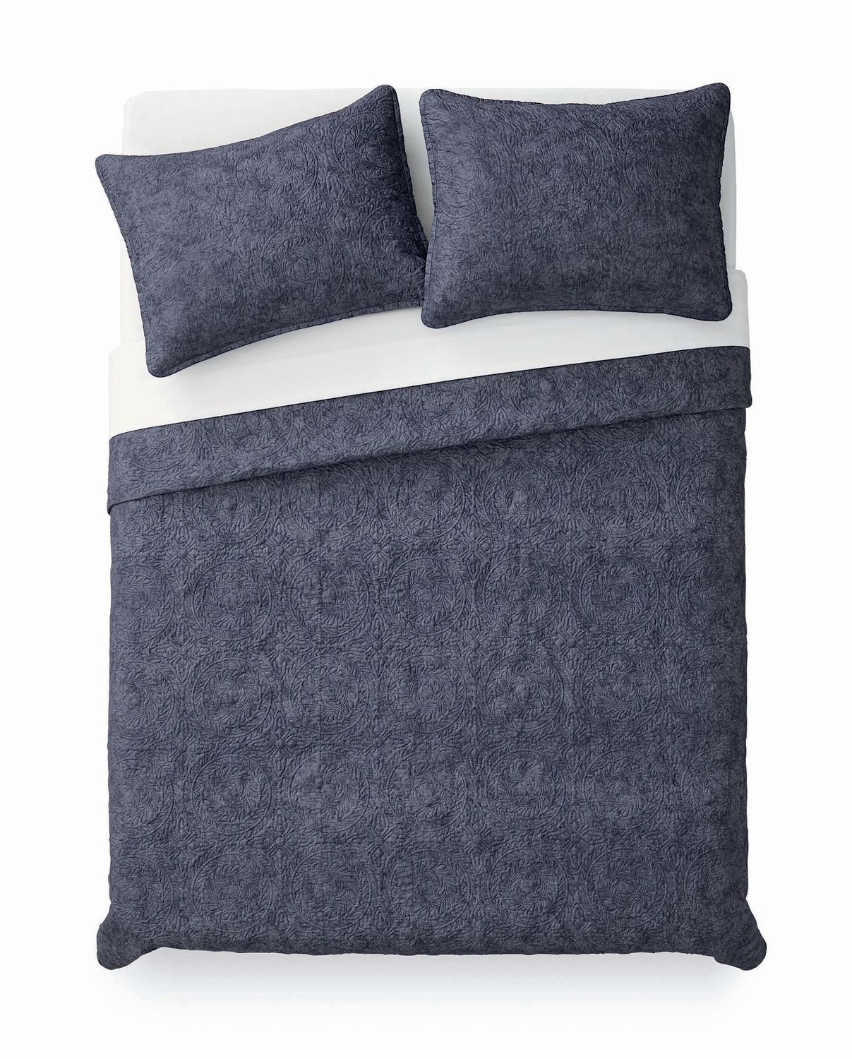 Mainstays Wash Indigo Microfiber Quilt Set Walmart Canada