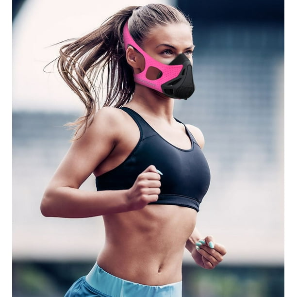 Masque d'entraînement Coher Masque respiratoire pour hommes et femmes -  Niveaux de résistance réglables - Augmenter la capacité pulmonaire et  l'endurance - Idéal pour le jogging, le sport