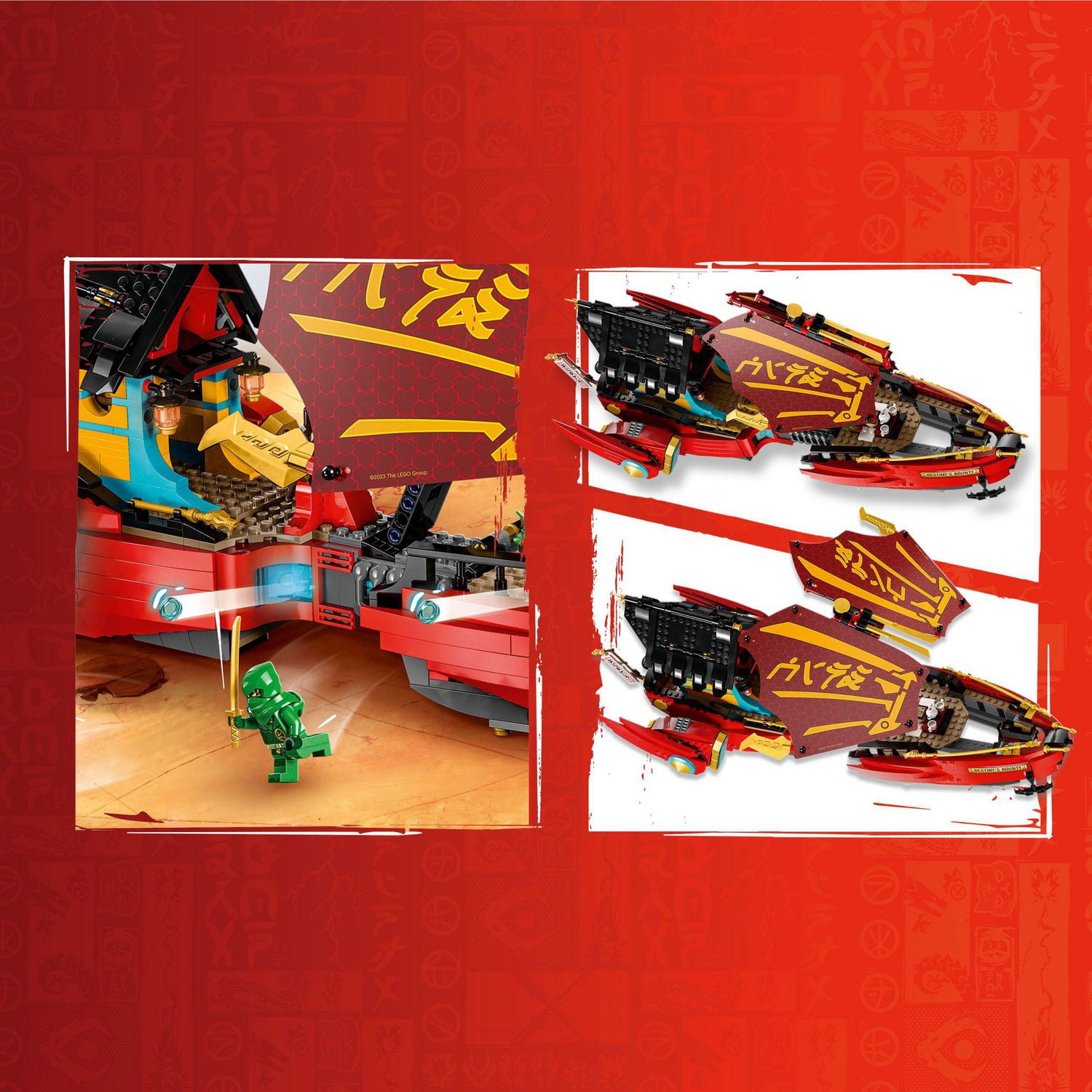 LEGO NINJAGO Destiny s Bounty race against time 71797 Building Toy Features a Ninja Airship 2 Dragons and 6 Minifigures Gift for Boys and Girls