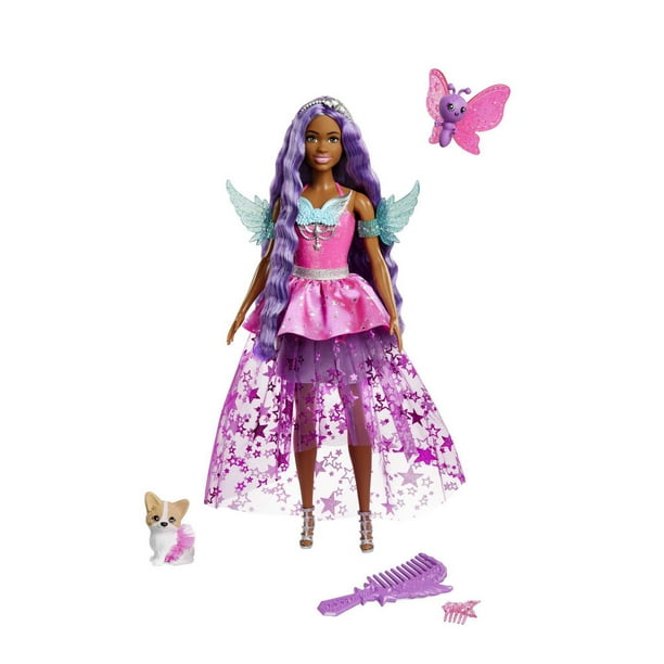 Barbie-A Touch of Magic-Brooklyn-Poupée avec 2 animaux féeriques Âges 3+ 