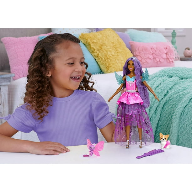 Barbie-A Touch of Magic-Brooklyn-Poupée avec 2 animaux féeriques