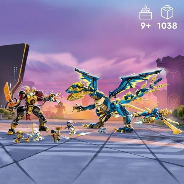 LEGO NINJAGO 71796 - Le Dragon Élémentaire contre le Robot de  l'Impératrice, Grand Jouet de Construction avec Figurines et 6  Minifigurines Ninja pas cher 