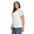 thumbnail image 2 of Lane Bryant Women's Plus Eyelet Sleeve Top, 2 of 6