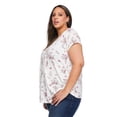 thumbnail image 2 of Lane Bryant Women's Plus Printed Pleated Top, 2 of 6
