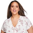 thumbnail image 4 of Lane Bryant Women's Plus Printed Pleated Top, 4 of 6