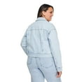 thumbnail image 3 of Lane Bryant Women's Plus Floral Denim Jacket, 3 of 6