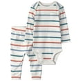 thumbnail image 1 of Carter's Child of Mine IB Pant Set - Grey Stripe, 1 of 3