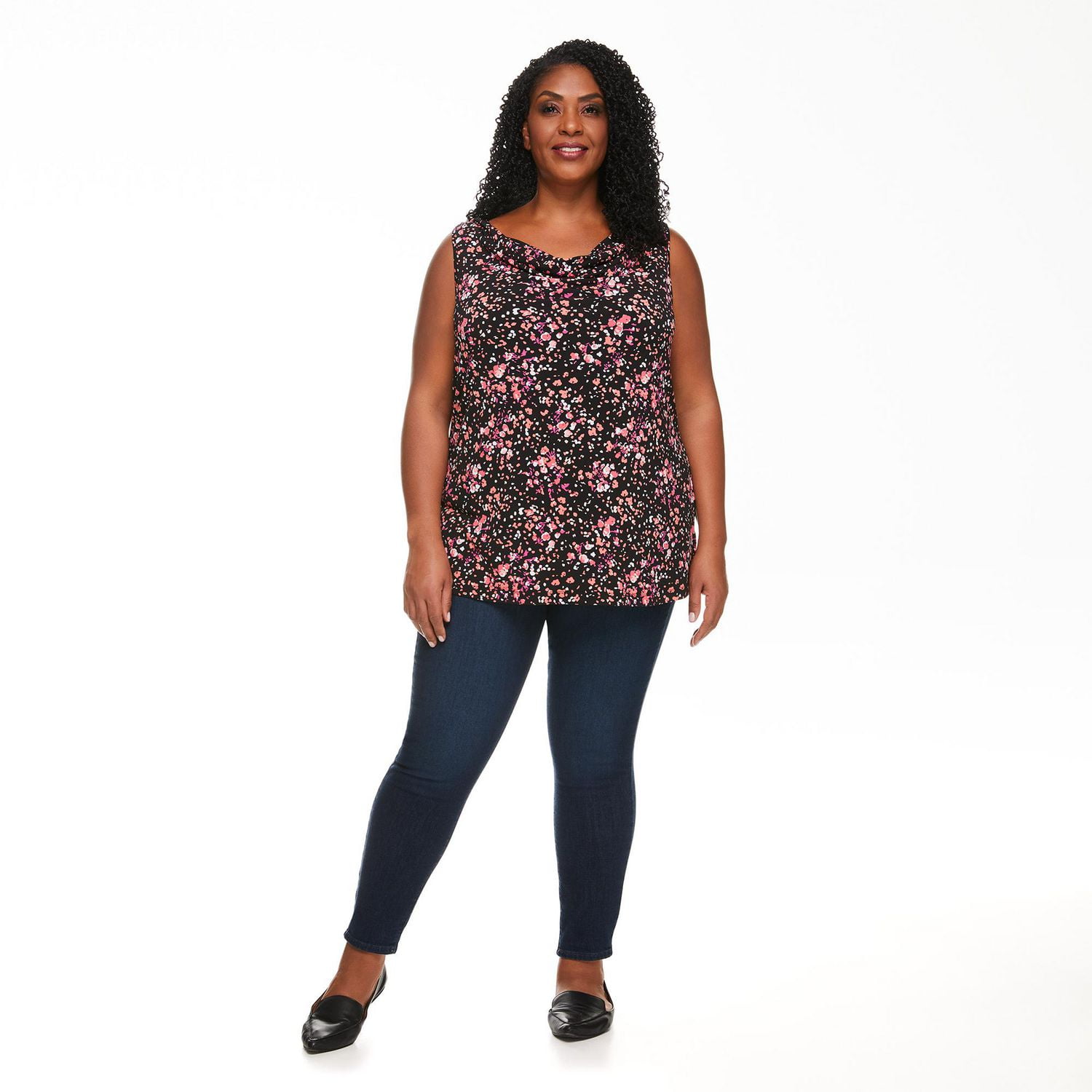 Penmans Plus Women's Sleeveless Cowl Neckline Top