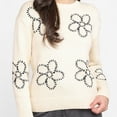 thumbnail image 4 of Devoted Women's Embroidered Crew Neck Sweater, Sizes XS-XL, 4 of 4