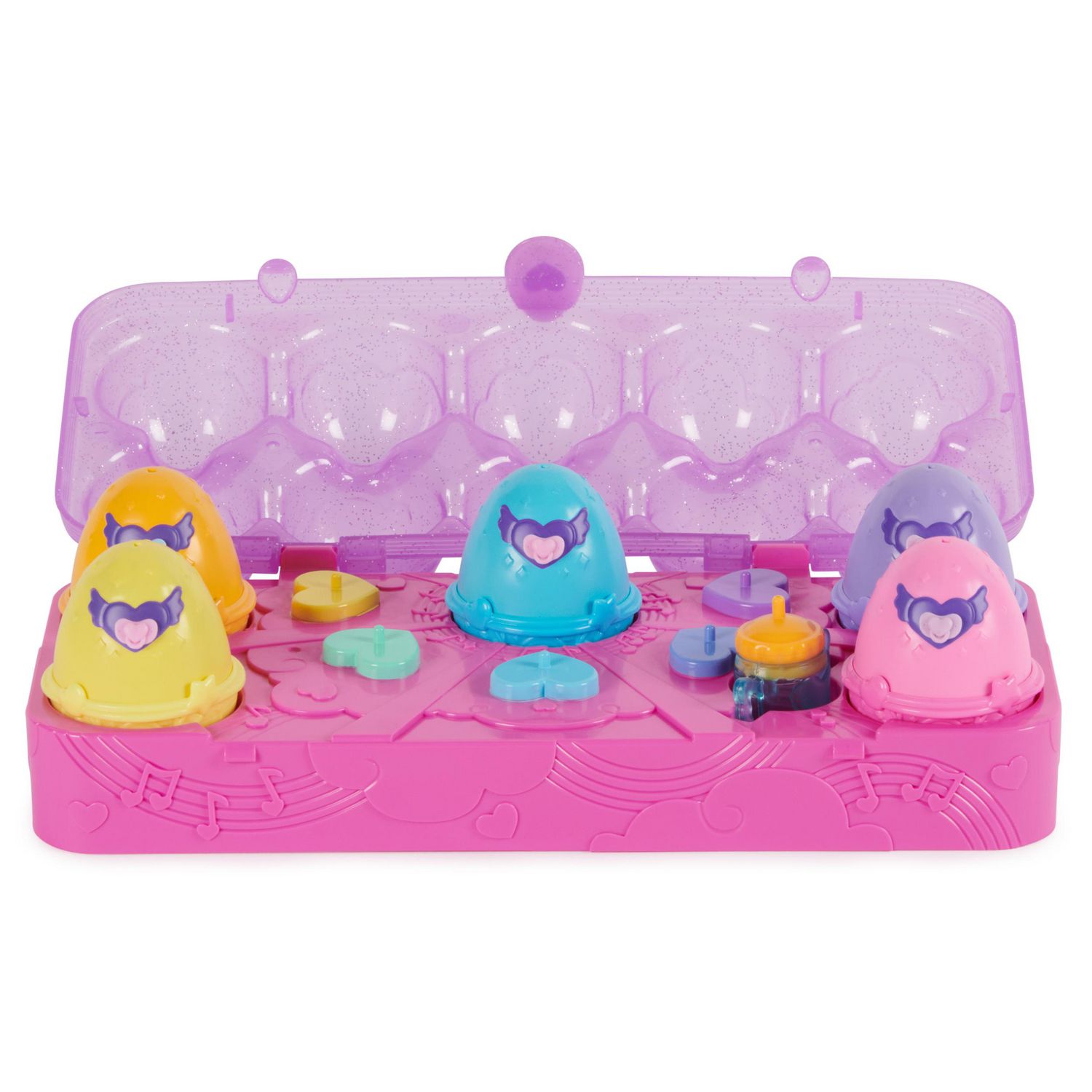 Hatchimals Alive, Egg Carton Jouet avec 5 mini figurines dans des œufs qui  éclosent tout seuls, 11 accessoires, jouets pour enfants pour filles et  garçons, à partir de 3 ans Jouet à