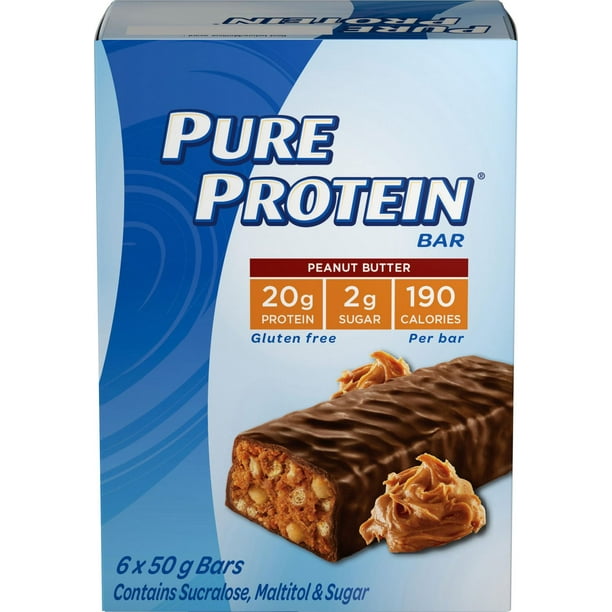 barre protéinée beurre d'arachide, 6 x 50 g – Pure Protein