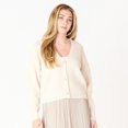 thumbnail image 1 of DV L/S Embellished trim V-neck cardigan, 1 of 4