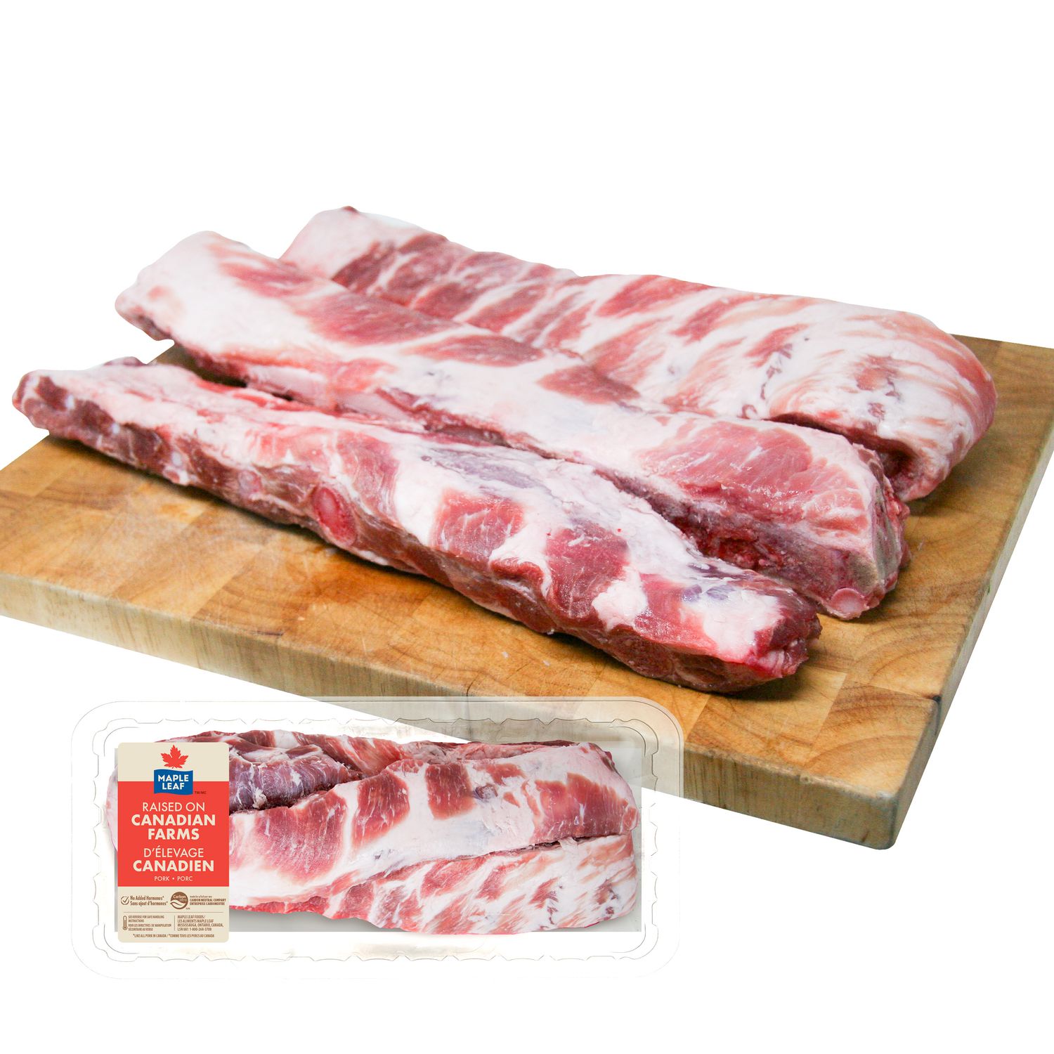 Maple Leaf Sweet & Sour Fresh Pork Side Ribs, 3 pork ribs, 1.30 - 1.90 KG