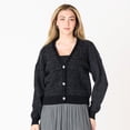thumbnail image 1 of DV L/S Embellished trim V-neck cardigan, 1 of 6