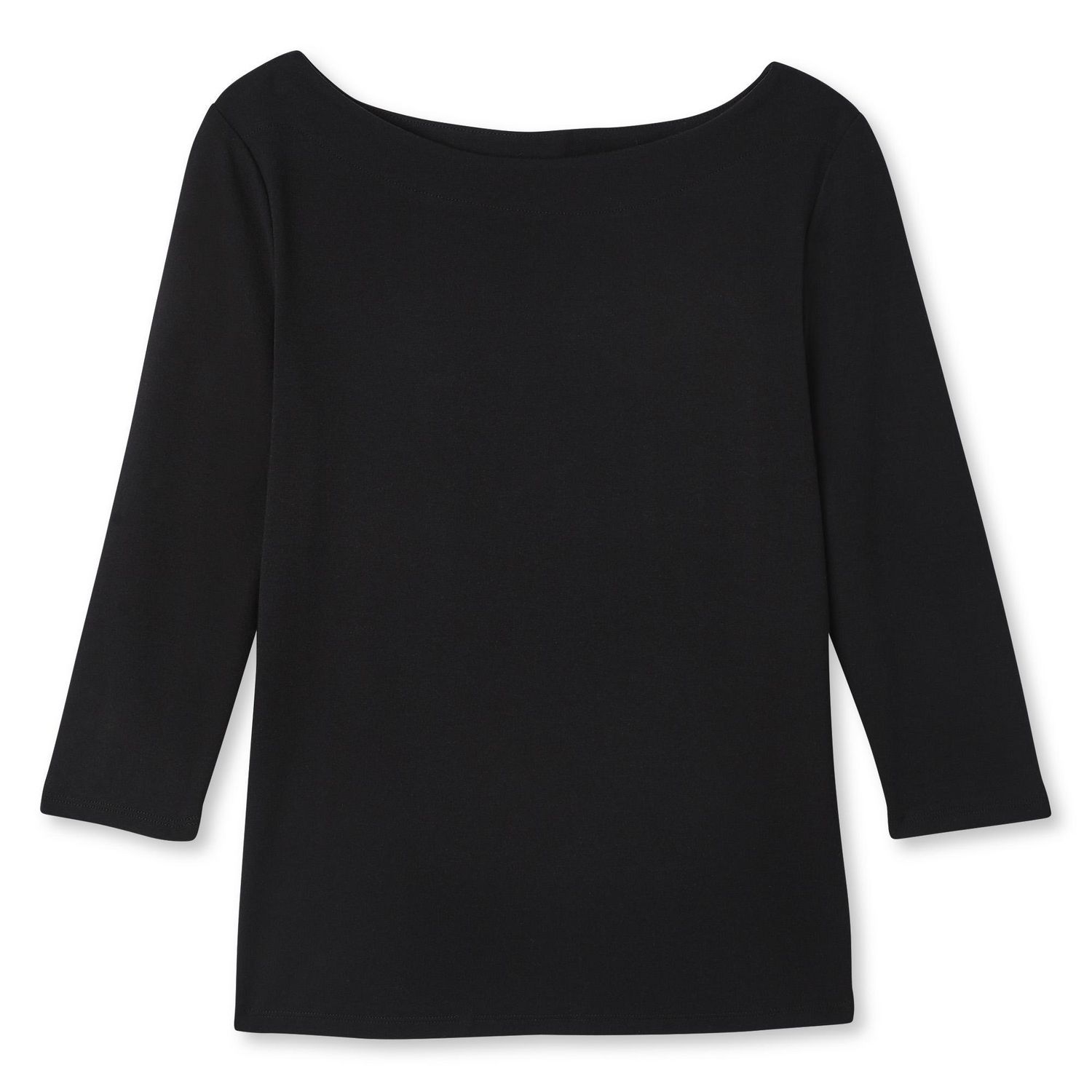 BOAT NECK TOP - Black