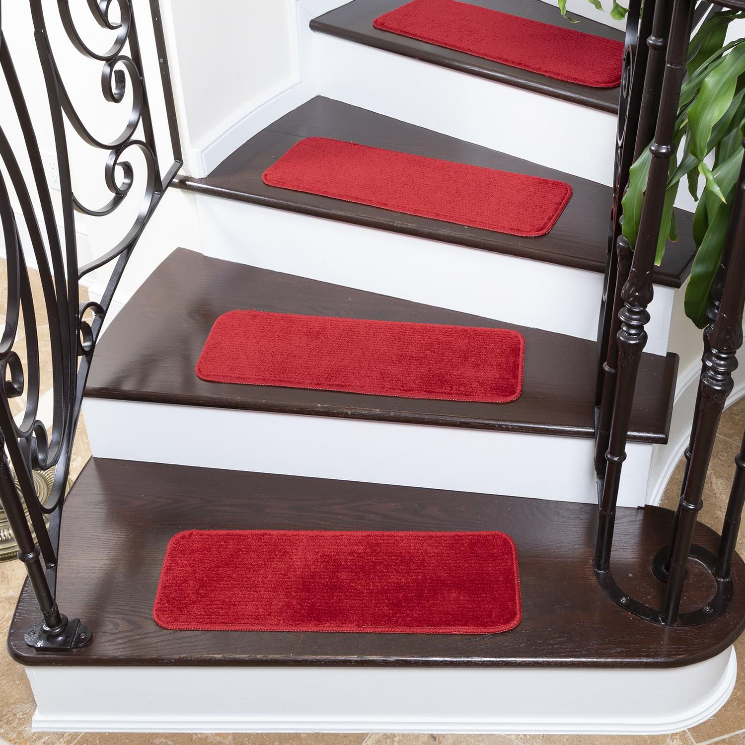 Ottomanson Softy Collection Rubber Backed Solid Design Stair Treads Walmart Canada